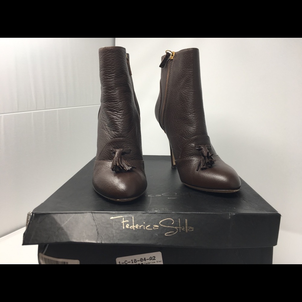 Federica Stella Italian Leather Boots EUC Sz 39